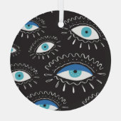 Tribal oogveren Mode Glas Ornament (Achterkant)