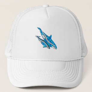 Tribal Orca Whales Trucker Pet