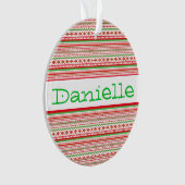 Tribal pattern personalized ornament (devant)