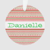 Tribal pattern personalized ornament (devant)