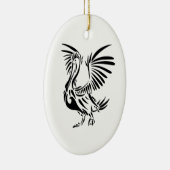 Tribal Pelican Art Keramisch Ornament (Rechts)
