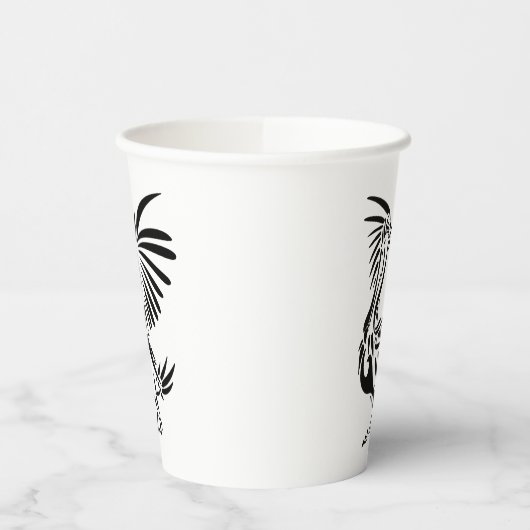 Tribal Pelican Art Papieren Bekers (Links)