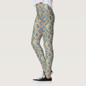 Tribal Peru Geometric Peruvian  Patroon Leggings (Links)
