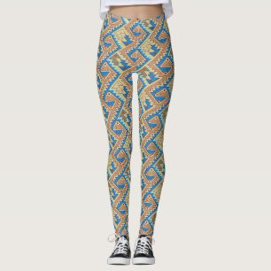 Tribal Peru Geometric Peruvian  Patroon Leggings