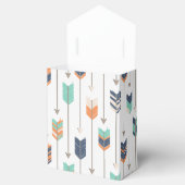 Tribal Pijl Blauw Sinaasappel Groene Favor Box Bedankdoosjes (Geopend)
