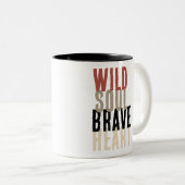 Tribal Queen Wild Soul Two-Tone Coffee Mug (Devant droit)