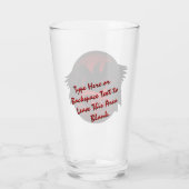 Tribal Raven Glass Native Raven Glass Personalizer Glas (Achterkant)