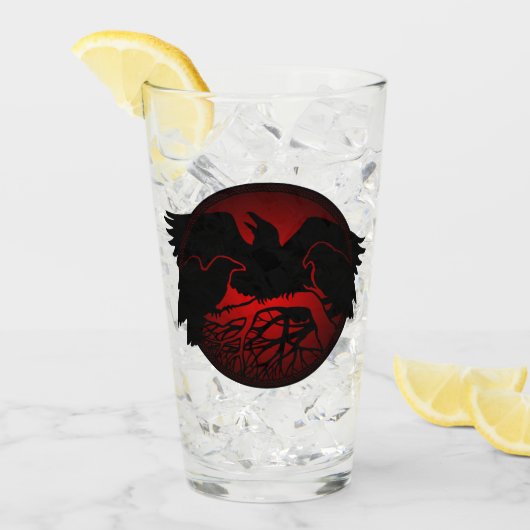 Tribal Raven Glass Native Raven Glass Personalizer Glas (Voorkant ijs)