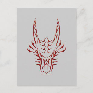 Tribal Red Dragon Head Briefkaart