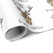 Tribal Red Stag Monogram Cadeaupapier (Rol Hoek)