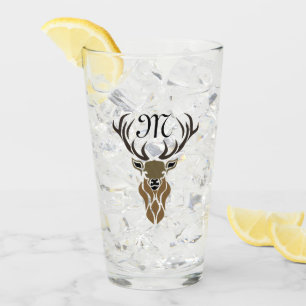 Tribal Red Stag Monogram Glas