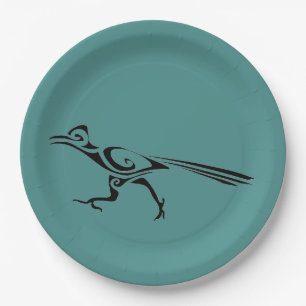 Tribal Roadrunner Silhouet Papieren Bordje