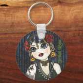 Tribal Roos Tribal Belly Dancer Sleutelhanger (Voorkant)