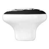 Tribal Roos Zwart Wit Keramische Knop (Zijkant)