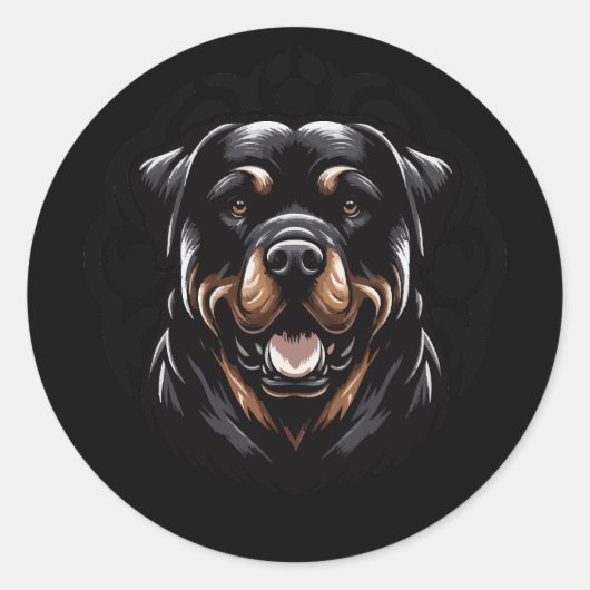 Tribal Rottweiler Sticker – Fierce & Loyal (Devant)