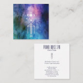 *~ * Tribal Sacred Waterverf Shaman Primal Aztec Vierkante Visitekaartje (Voorkant / Achterkant)