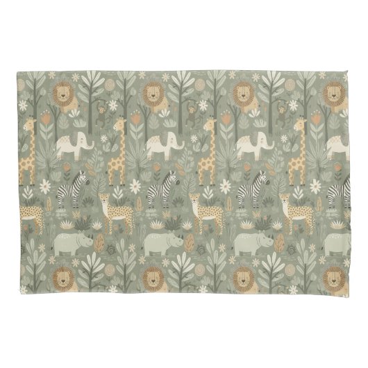 Tribal Safari Jungle Pattern ID1260 Kussensloop (Voorkant)