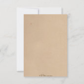 Tribal Safari Party Invitation/RSVP Carte personna (Dos)