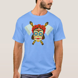 Tribal schedel Dubbele Ax 9 T-shirt