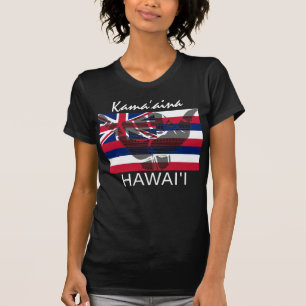 TRIBAL SHAKA (HANG LOS) Kamaʻāina HI VLAG BG T-shirt