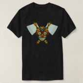 Tribal Skull Dual Ax T-shirt (Design voorkant)