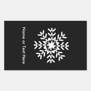 Tribal Sneeuwvlok Geometrische Kerstmis Rechthoekige Sticker