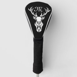 Tribal Snow Stag White Silhouette Golfheadcover