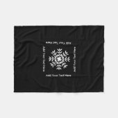 Tribal Snowflake Geometrische Kerstmis Fleece Deken (Voorkant (Horizontaal))