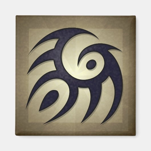 Tribal Spirit Square Magnet Magneet (Voorkant)