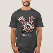 Tribal Squirrel Sitka Alaska Native American Haida T-shirt (Voorkant)