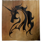 Tribal Stone Unicorn Douchegordijn (Voorkant)
