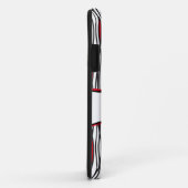 Tribal strepen zwart wit & rood naam iphone case (Achterkant/rechts)