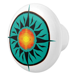 Tribal Sun 11 Keramische Knop