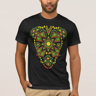 Tribal Sun dubbelzijdige, heldere afdrukken T-shirt