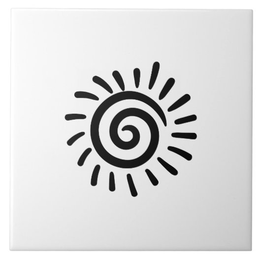 Tribal Sun Tegeltje (Voorkant)