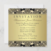 Tribal Sun Vintage Golden Dinner Party Invitations (Dos)