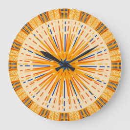 Tribal Sun Wall Clock Grote Klok