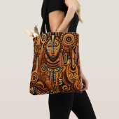 Tribal Tapestry Mask Edition Canvas tas (Dichtbij)