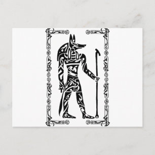 Tribal Tattoo Anubis Briefkaart