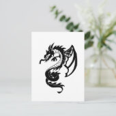 Tribal Tattoo Dragon Briefkaart (Staand voorkant)