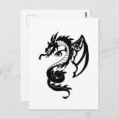 Tribal Tattoo Dragon Briefkaart (Voorkant / Achterkant)