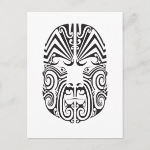 Tribal Tattoo Face Briefkaart