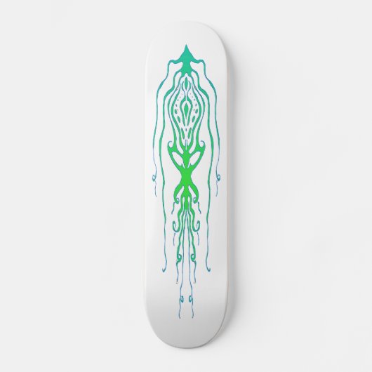 Tribal Tattoo Octopus Squid Skateboard (Voorkant)