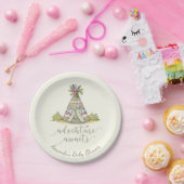 Tribal Teepee Baby shower 7-inch Bord (Feest)