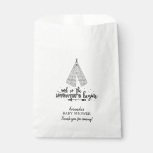 Tribal Teepee Baby shower Favor Bags Bedankzakje