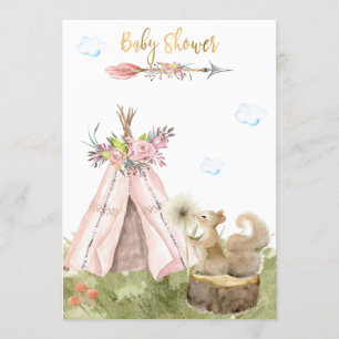 *~* Tribal Teepee Boho Squirrel Woodland Forest Kaart