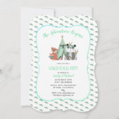 Tribal TeePee Genre Reveal Boy Mint Invitation (Devant)