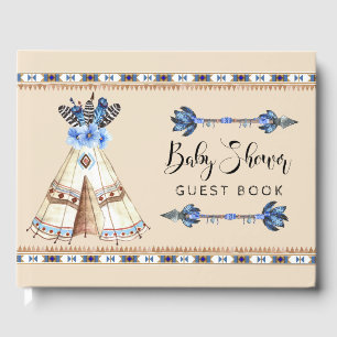 Tribal Teepee Rustic Tribal Baby shower Livre d'in