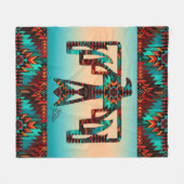 Tribal Thunderbird Fleece Blanket (Voorkant (Horizontaal))