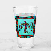 Tribal Thunderbird Glass Cup Glas (Voorkant)